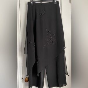 Jeffrey & Dana for Tom Barra Womens Skirted Sheer Fluttered Dress Pants, Sz: 8 P